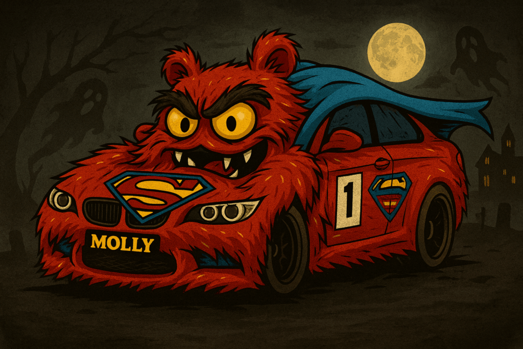 molly als cartoon zu halloween